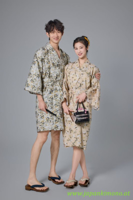 Short Yukata for Men and woman 3876