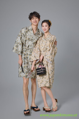Short Yukata for Men and woman 3876
