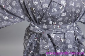 Kurzer Yukata für Damen und Herrn 3869