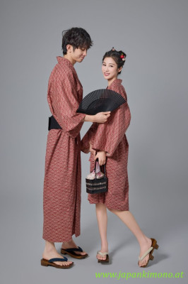 Kurzer Yukata für Herrn und Damen 3871